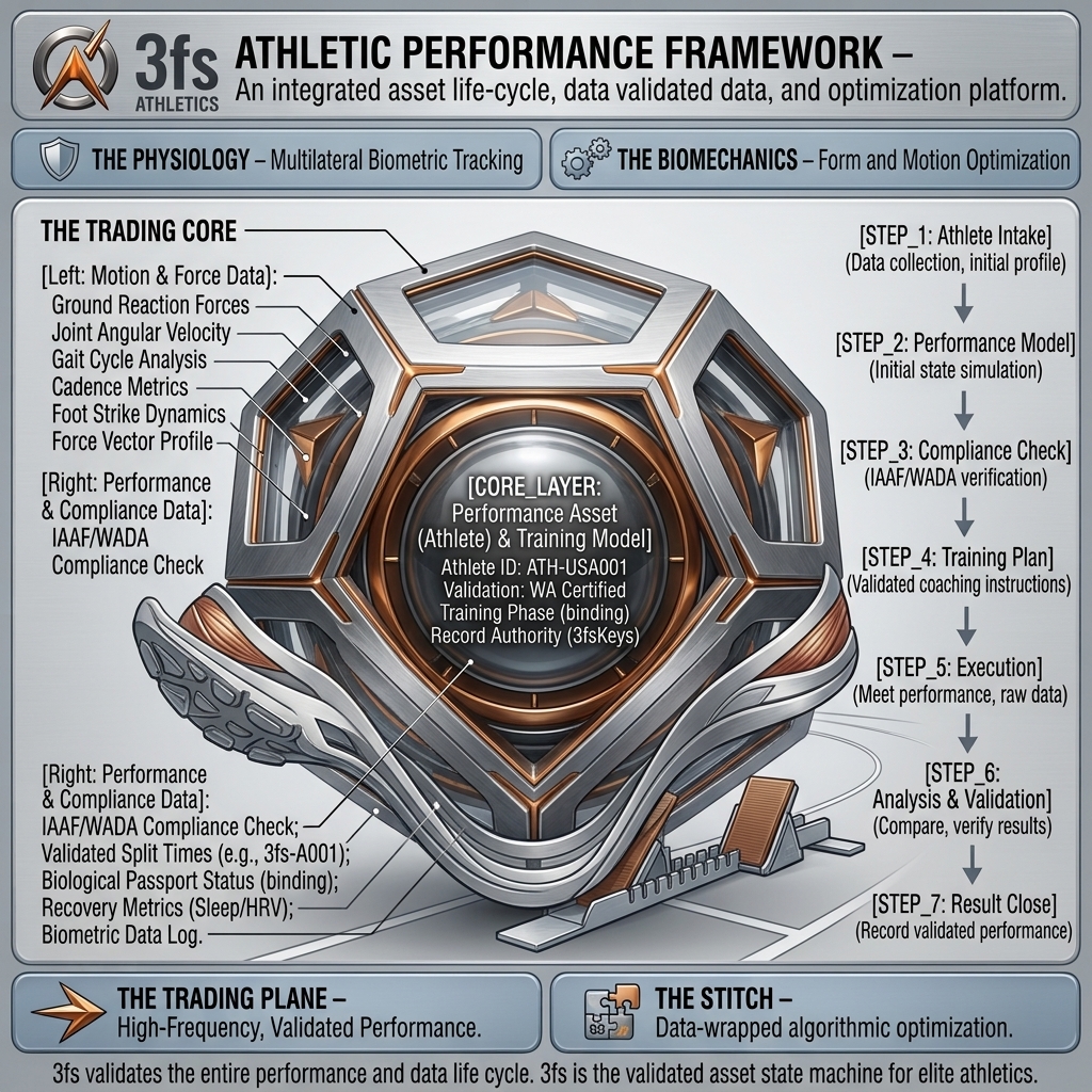 3FS Athletic Performance Framework — shoe/track trading core and 7-step close